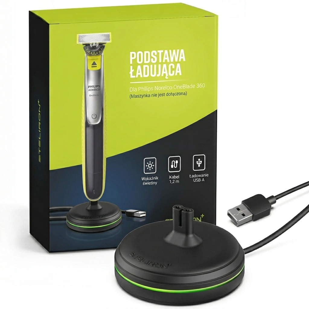 Philips OneBlade Face 360 Trymer do zarostu twarzowego + dodatkowe ostrze, grzebień 5 w 1, miękkie etui – QP2734/31 - Image 4